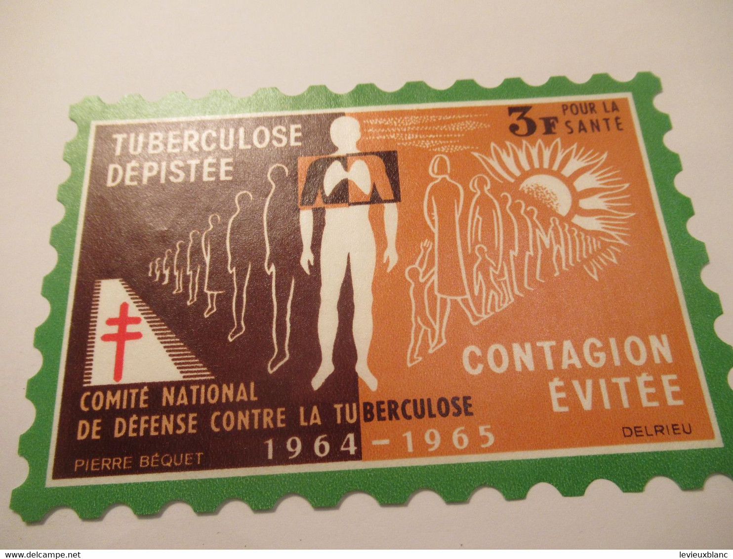 Timbre De Soutien Antituberculeux/Comité National De Défense Contre La Tuberculose/3 Francs/Poumons/1964-65 TIBANTI9 - Krankheiten