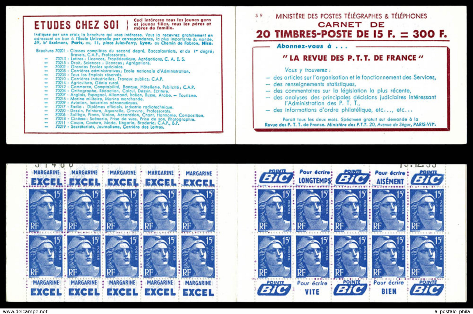 N°886-C10, Série 9, REVUE DES PTT Et EU, SUP (certificat)  Qualité: ** - Old : 1906-1965