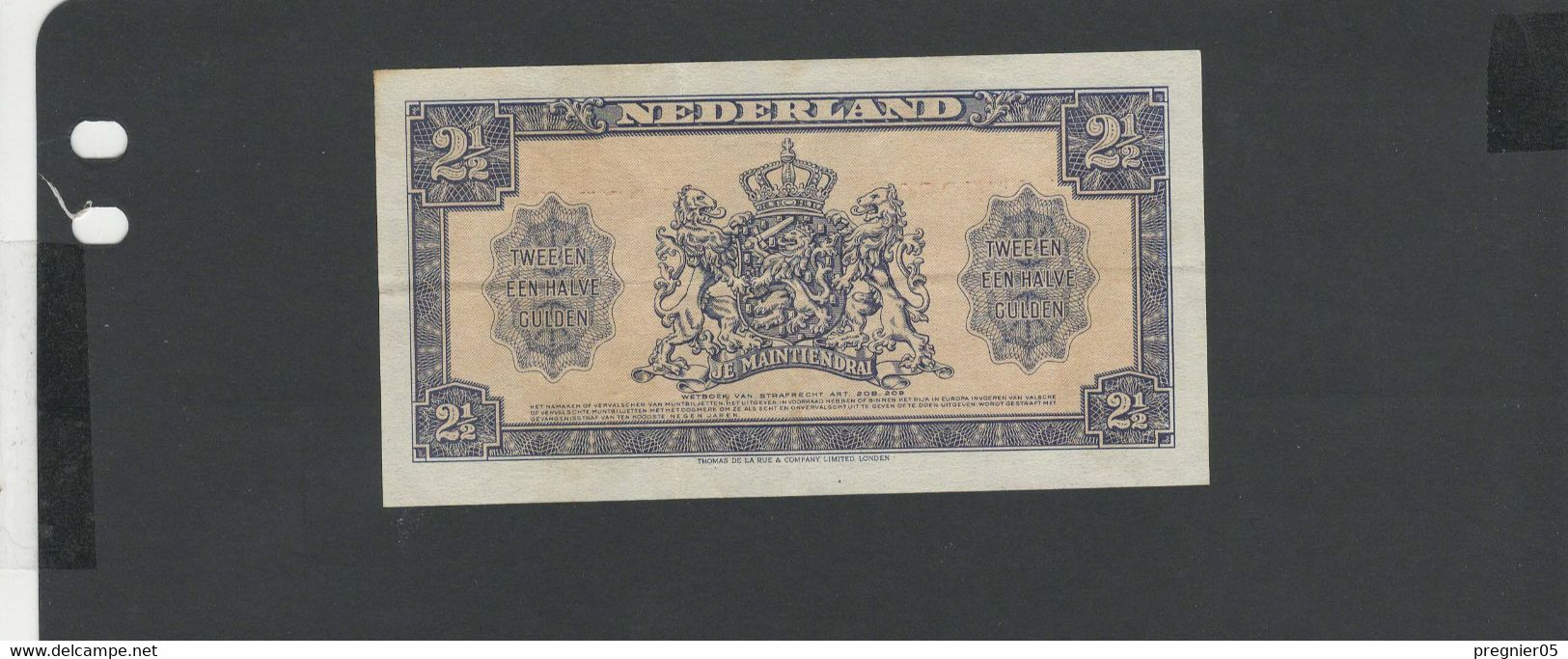 PAYS BAS -  Billet 2 1/2 Gulden 1945 SUP/XF Pick-71 N° 3AC - 2 1/2  Florín Holandés (gulden)