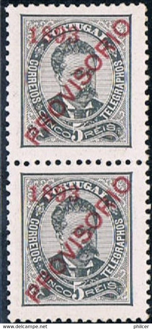Portugal, 1892/3, # 89 Dent. 11 3/4, Papel Porcelana, Sob. D, MNG - Neufs