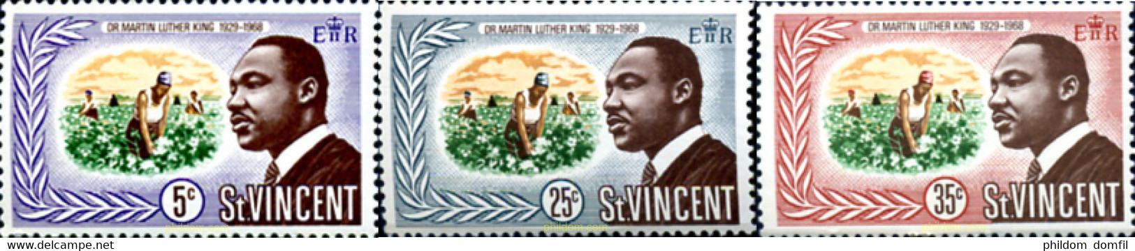 246167 MNH SAN VICENTE 1968 MUERTE DEL PASTOR MARTIN LUTHER KING - Martin Luther King