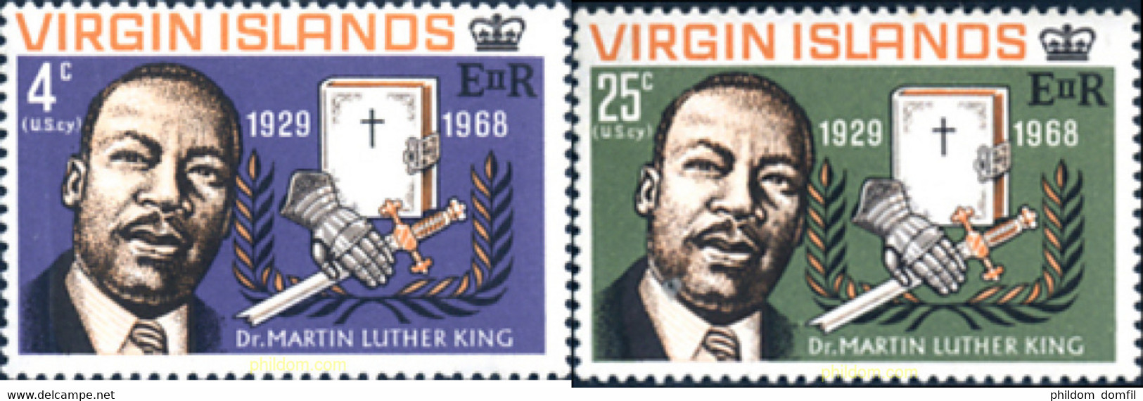 247092 MNH VIRGENES BRITANICAS Islas 1968 MUERTE DEL PASTOR MARTIN LUTHER KING - Martin Luther King