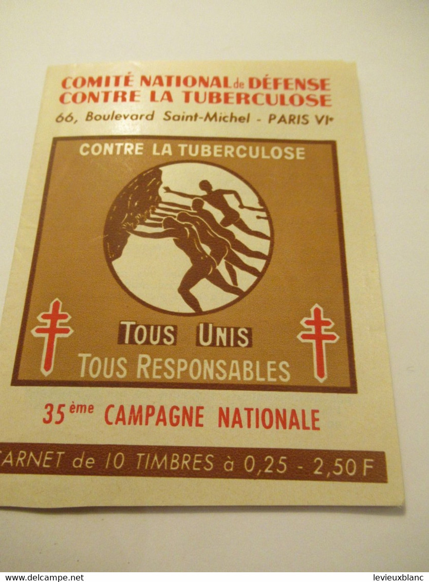 Petit Carnet De 10  Timbres/Comité National De Défense Contre La Tuberculose/du Lait Chaque Jour/1965-66 TIBANTI17 - Enfermedades