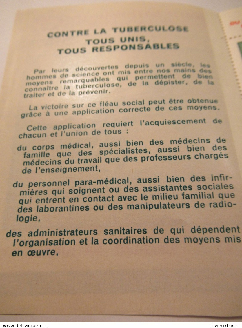 Petit Carnet De 10  Timbres/Comité National De Défense Contre La Tuberculose/du Lait Chaque Jour/1965-66 TIBANTI17 - Enfermedades
