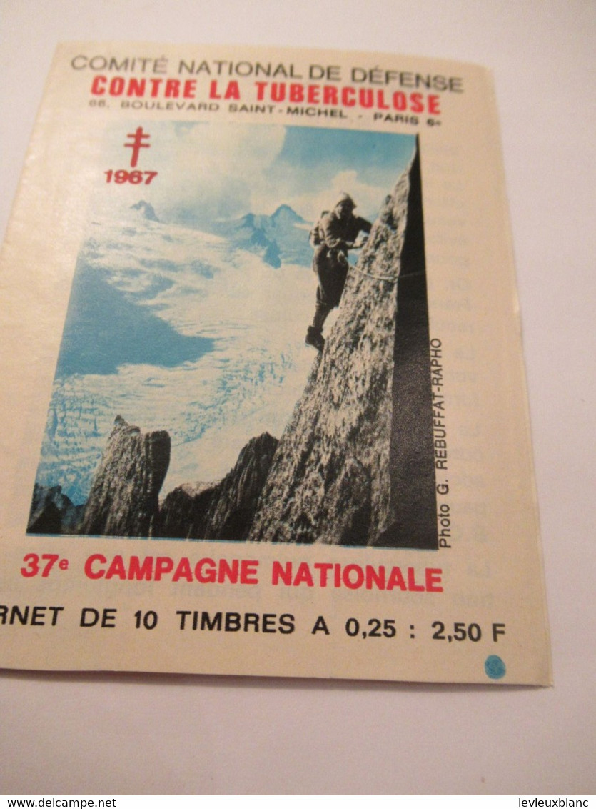 Petit Carnet De 10  Timbres/Comité National De Défense Contre La Tuberculose/Jus De Pommes 100%/1967 TIBANTI18 - Enfermedades