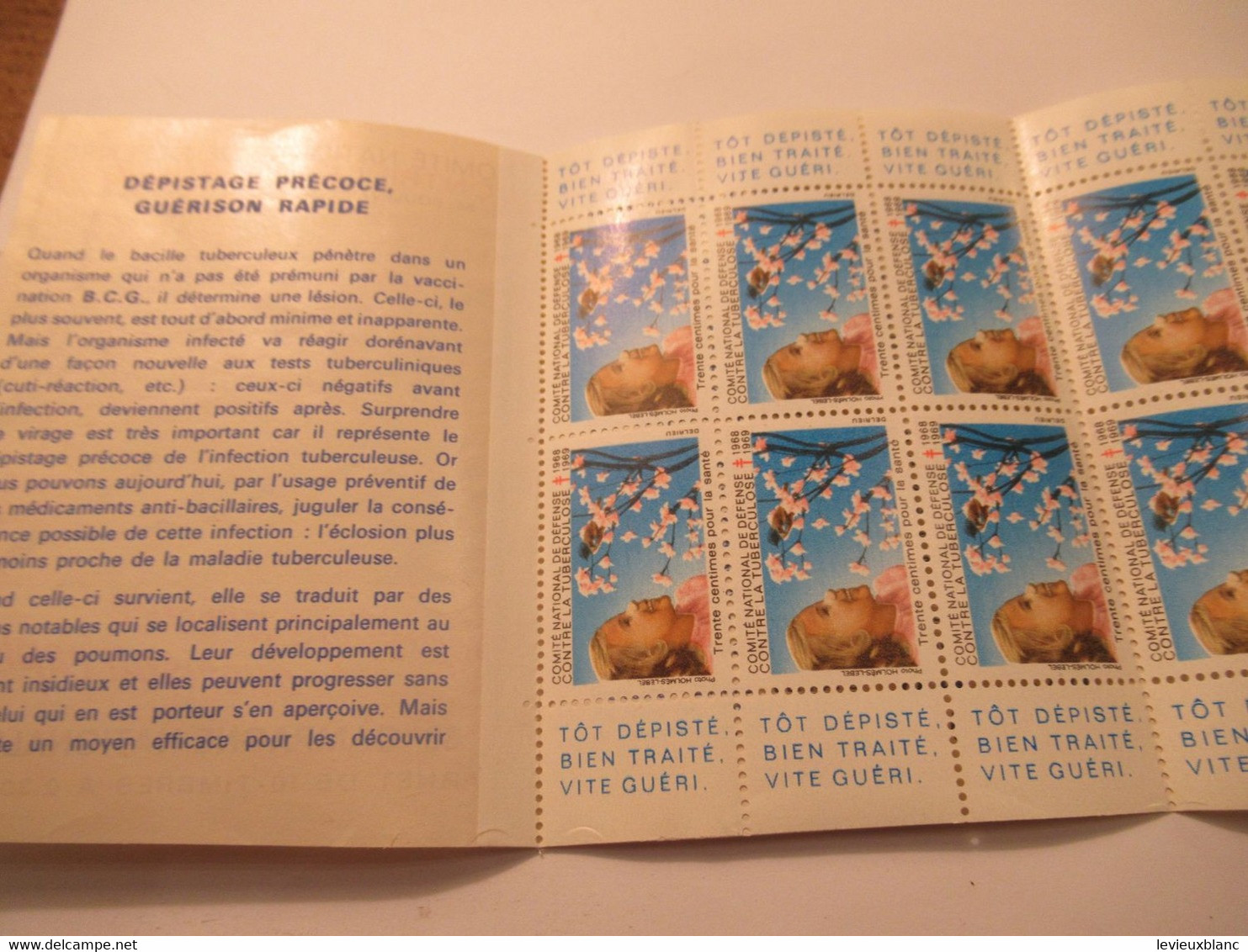 Petit Carnet De 10  Timbres/Comité National De Défense Contre La Tuberculose/tDépistage Précoce Guérison /1968 TIBANTI19 - Disease