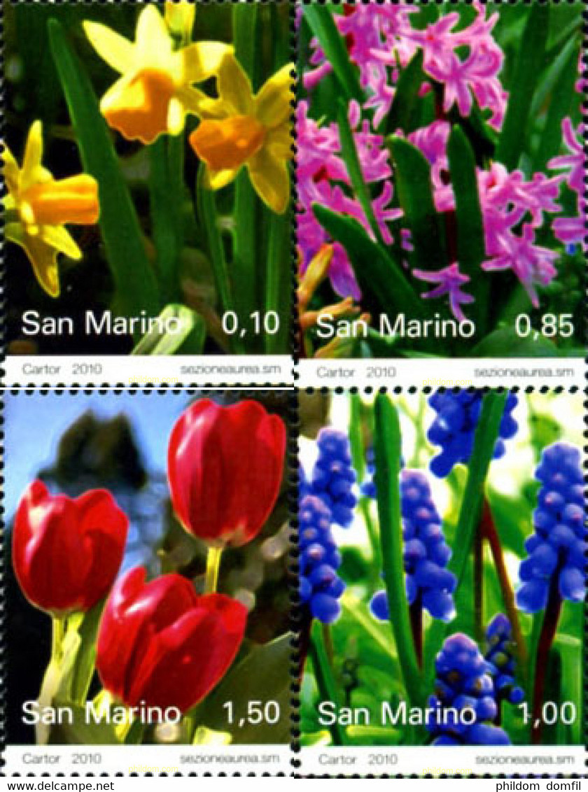 250100 MNH SAN MARINO 2010 FLORES - Gebraucht