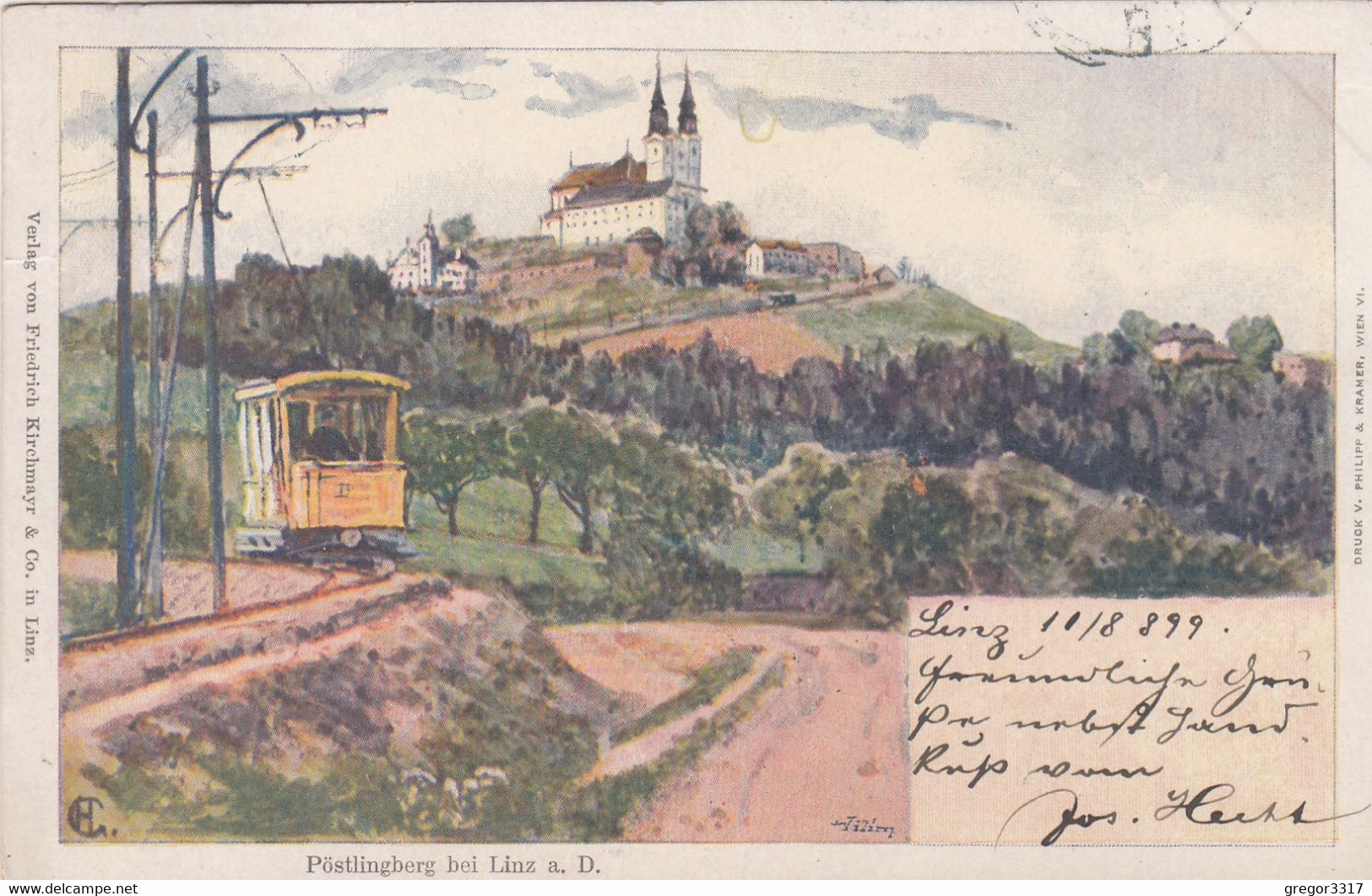 B9981) LINZ - Pöstlingberg Bei LINZ A. D. - BAHN - Signiert - Verlag Friedrich Kirchmayr 1899 !! - Linz Pöstlingberg