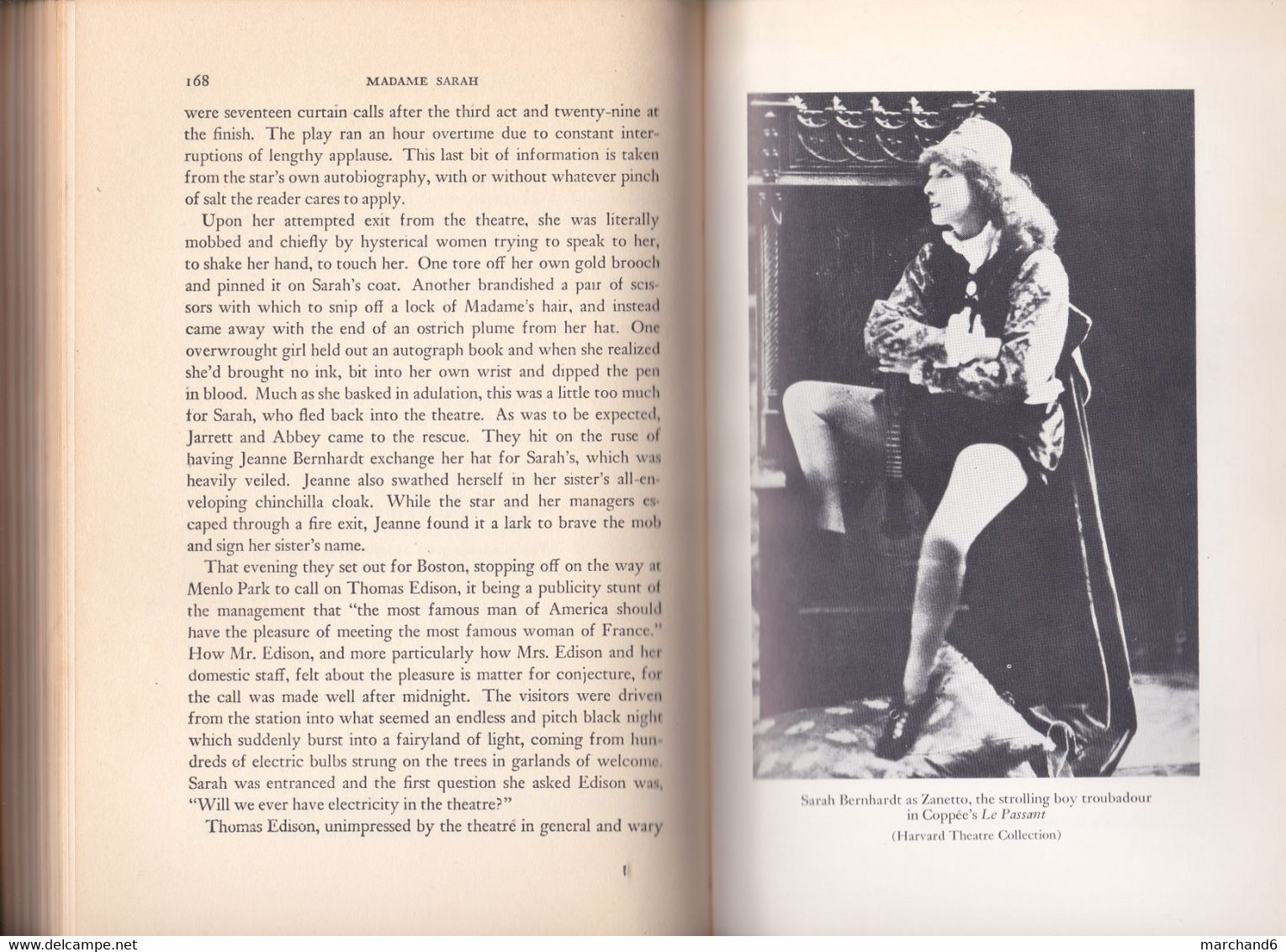 Sarah Bernardt Par Cornelia Otis Skinner 1967 Jaquette Illustrée Par Mucha Voir Les Photos Scannées - Autres & Non Classés