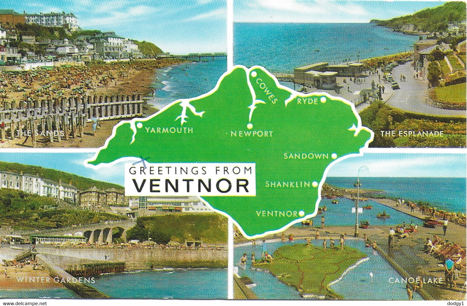 SCENES FROM VENTNOR, ISLE OF WIGHT, ENGLAND. USED POSTCARD  Ty1 - Ventnor