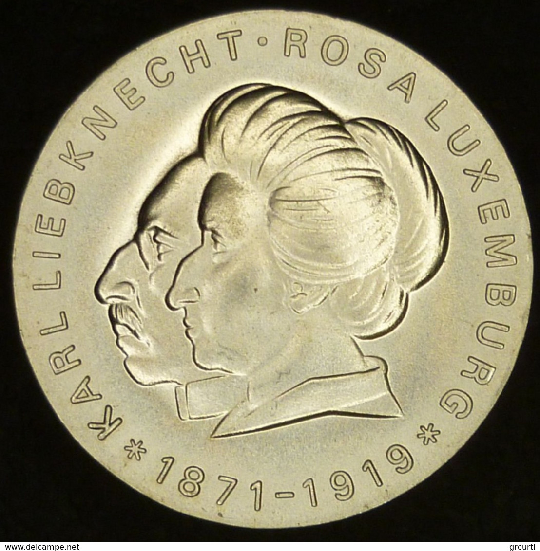 Germania Orientale - DDR - 20 Mark 1971 - 100° Nascita Di Karl Liebknecht E Rosa Luxemburg - KM# 32 - 5 Marcos