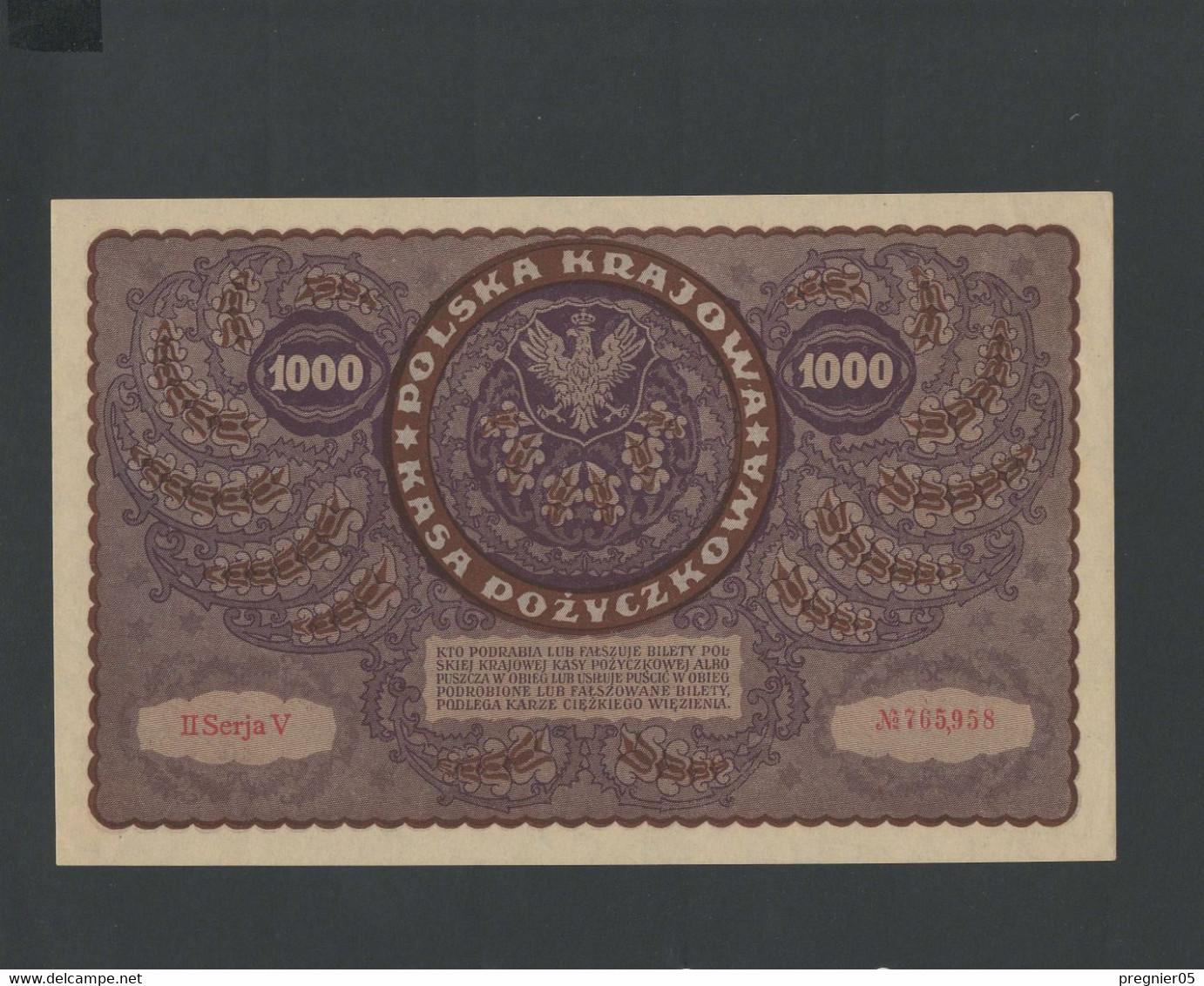 POLOGNE -  Billet 1000 Marek 1919 NEUF/UNC Pick-29 - Pologne