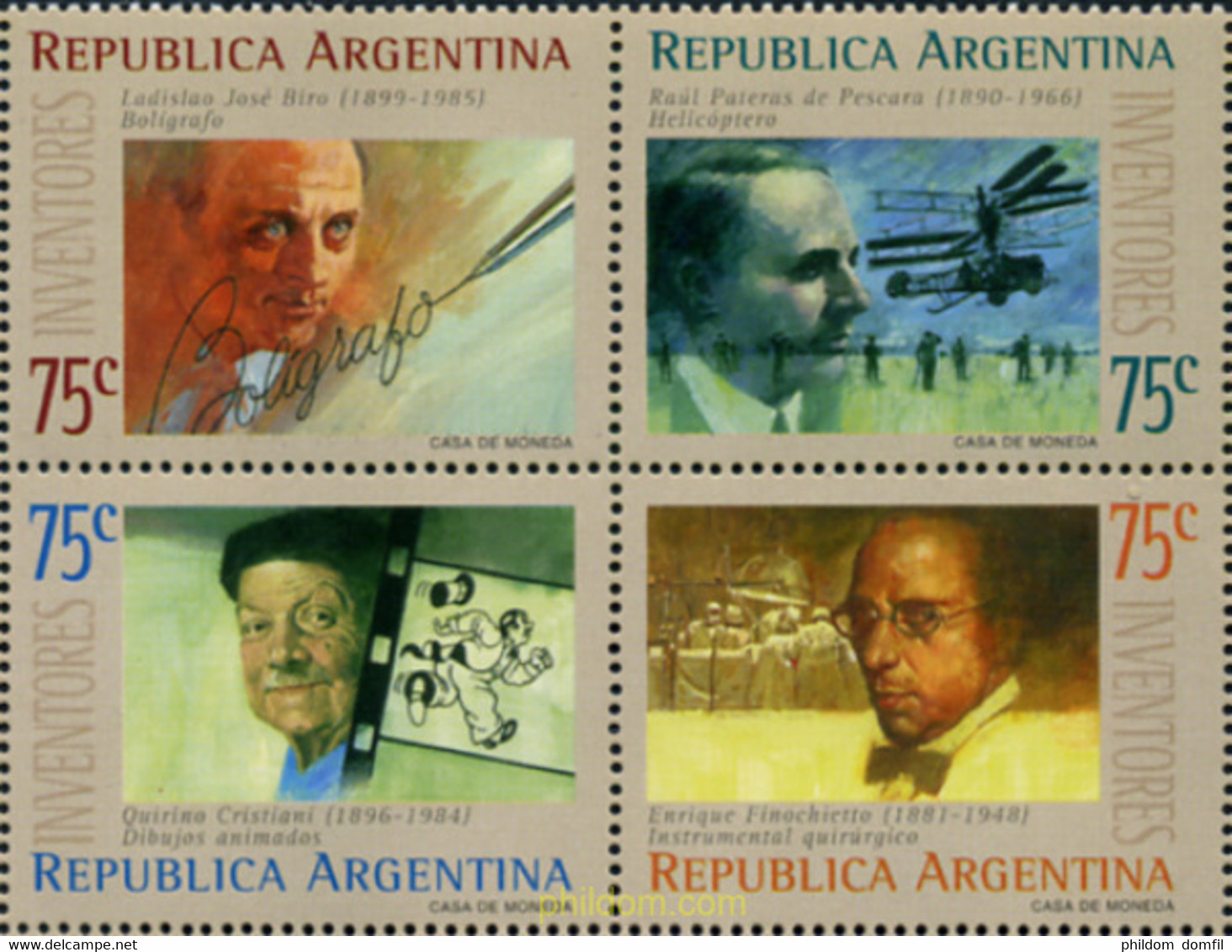 253969 MNH ARGENTINA 1994 INVENTORES ARGENTINOS - Gebraucht