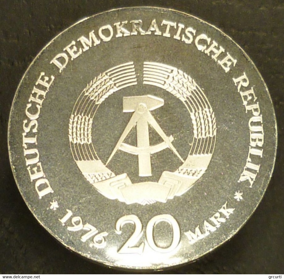 Germania Orientale - DDR - 20 Mark 1976 - 150° Nascita Di Wilhelm Liebknecht - KM# 63 - 5 Mark