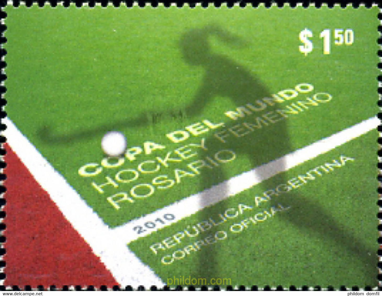 254464 MNH ARGENTINA 2010 COPA DEL MUNDO DE HOCKEY SOBRE HIERBA FEMENINO - Usati