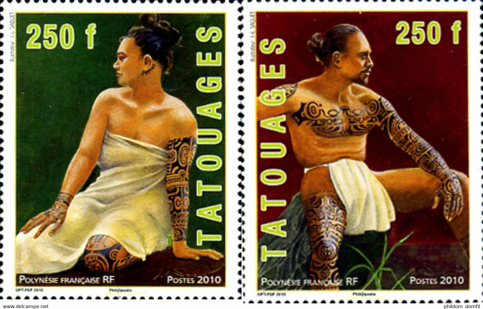 255102 MNH POLINESIA FRANCESA 2010 TATUAJES - Used Stamps