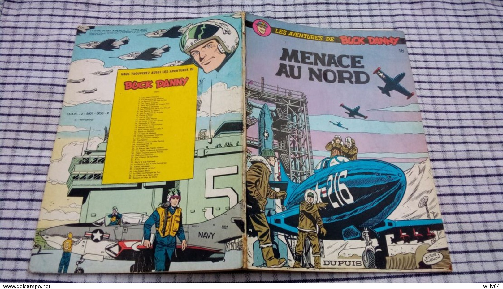 LES AVENTURES DE BUCK DANNY  T16  " Menace Au Nord "   1976  DUPUIS   BD SOUPLE  BE - Buck Danny