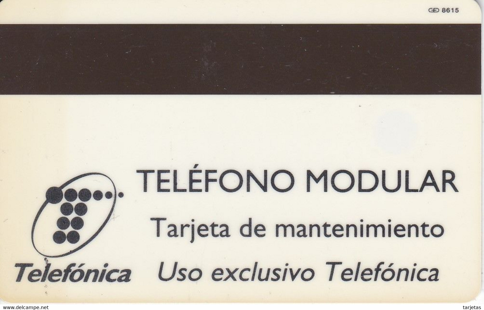 T-007/d TARJETA DE ESPAÑA DE TEST DE TELEFONICA (PRUEBA) Nº (8615) CHIP GD-4 - Dienstkarten