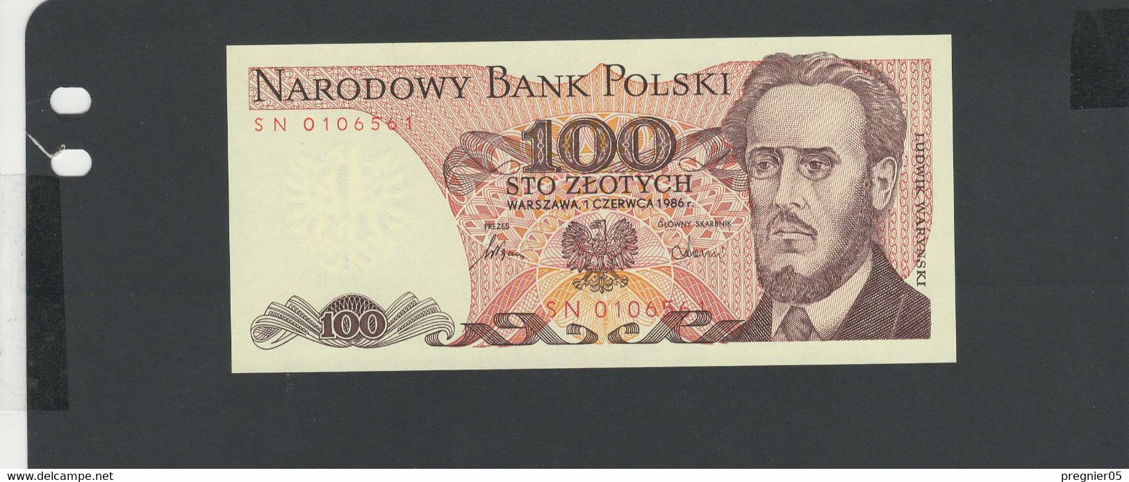 POLOGNE -  Billet 100 Zlotys 1986 NEUF/UNC Pick-143c - Pologne