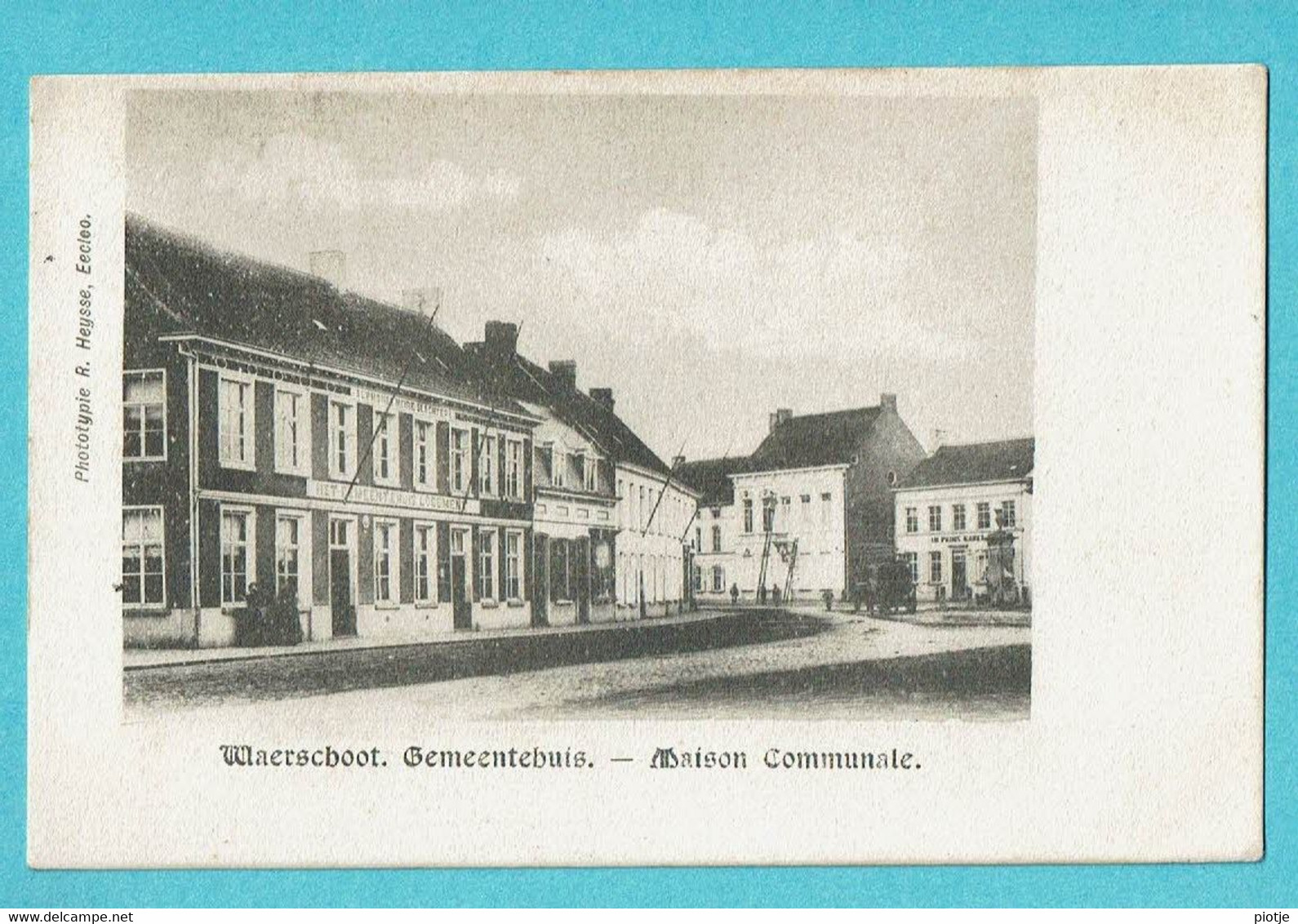 * Waarschoot - Waerschoot (Oost Vlaanderen) * (Phototypie R. Heysse) Gemeentehuis, Maison Communale, TOP, Rare - Waarschoot