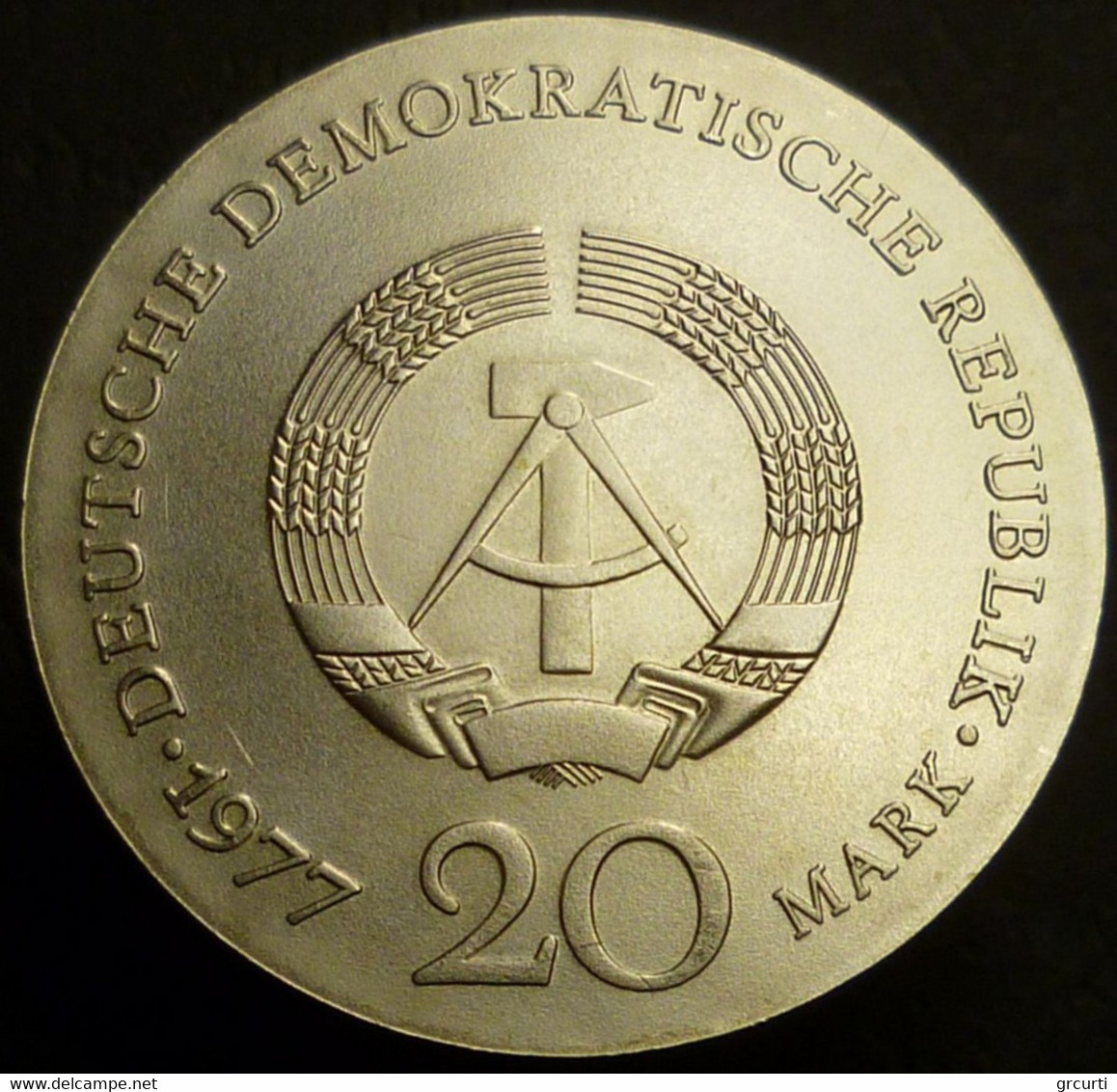 Germania Orientale - DDR - 20 Mark 1977 - 200° Nascita Di Carl Friedrich Gauss - KM# 66 - 5 Mark