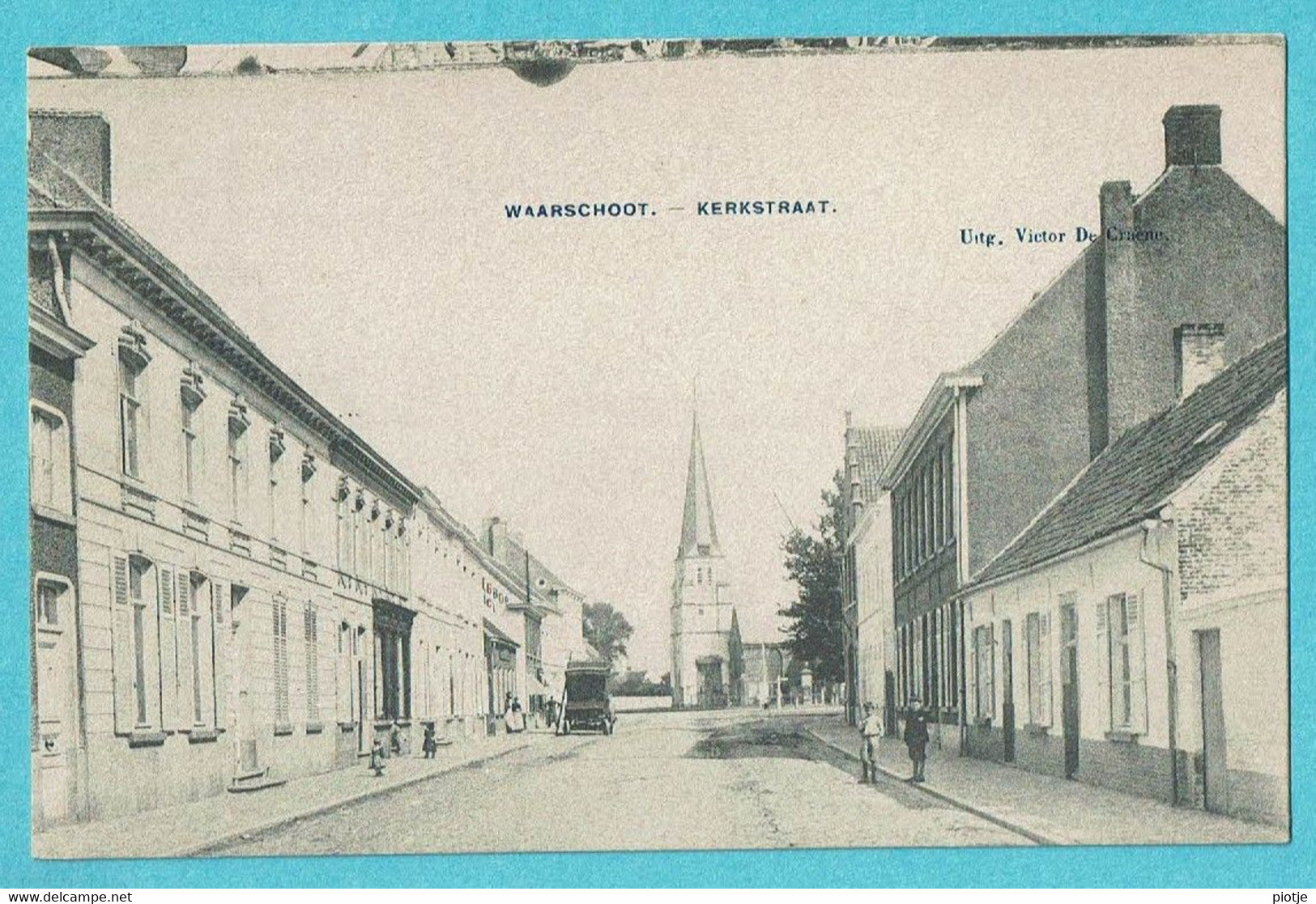 * Waarschoot - Waerschoot (Oost Vlaanderen) * (Uitg Victor De Craene) Kerkstraat, Rue De L'église, Animée, Old, Rare - Waarschoot