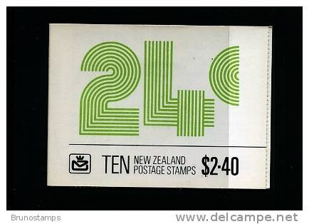 NEW ZEALAND - 1982  $ 2.40  BOOKLET  BLACK AND GREEN COVER  MINT NH - Cuadernillos