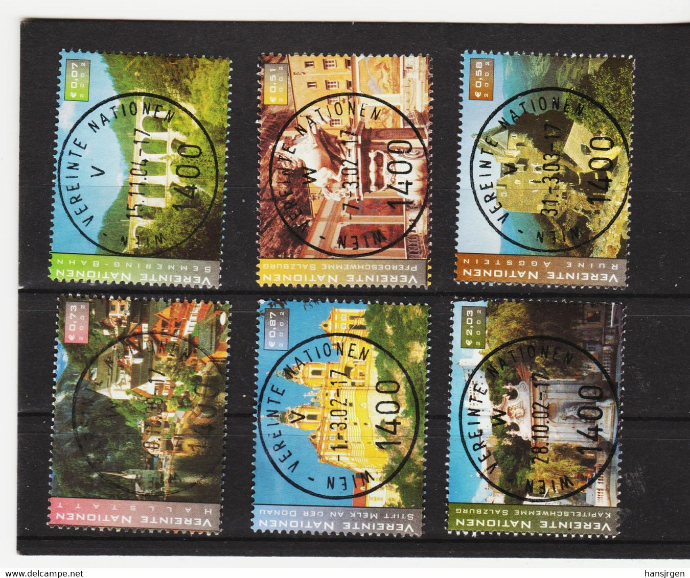 MOO671 VEREINTE NATIONEN UNO WIEN 2002 MICHL 351/56 Used / Gestempelt PRACHT  SIEHE ABBILDUNG - Used Stamps