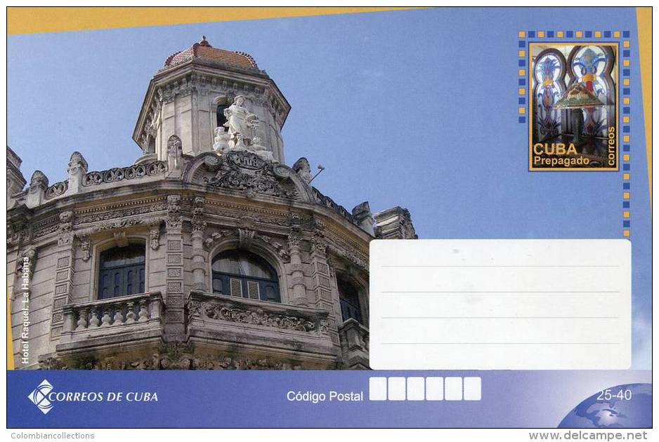 Lote TP32-7,  Cuba, 2011, Entero Postal, Postal Stationary, Hotel Raquel. La Habana. Arquitectura - Cartes-maximum