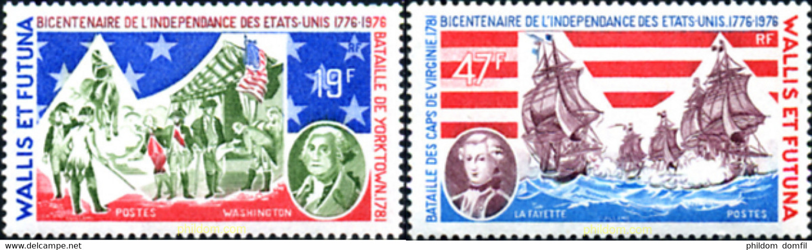 256581 MNH WALLIS Y FUTUNA 1976 BICENTENARIO DE LA INDEPENDENCIA DE LOS ESTADOS UNIDOS - Oblitérés