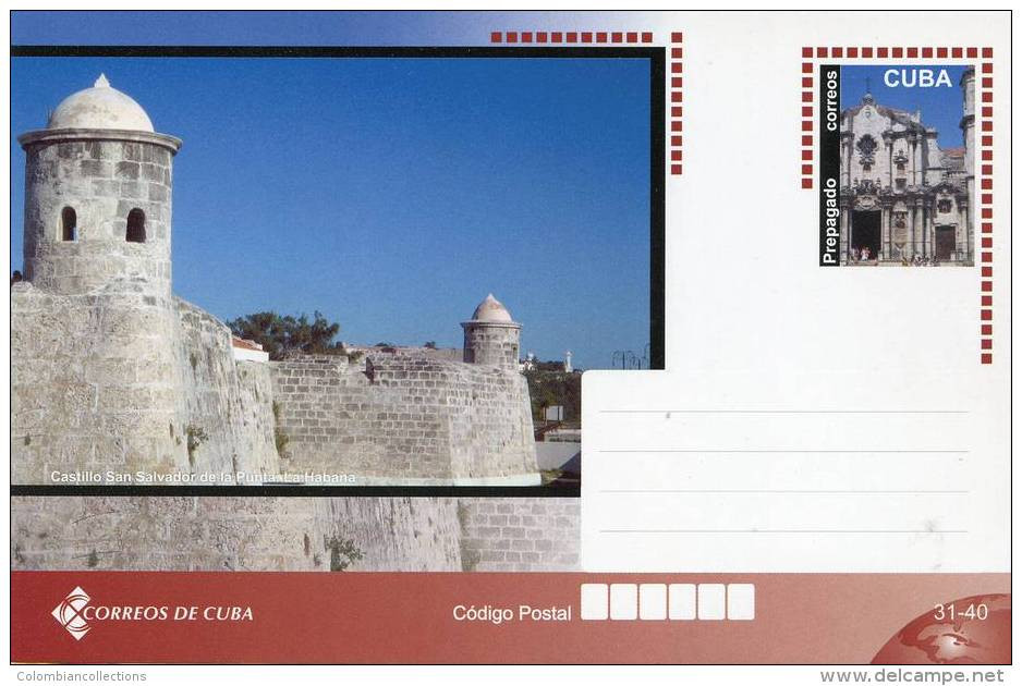 Lote TP32-12, Cuba, 2011, Entero Postal, Postal Stationary, Castillo San Salvador De La Punta. La Habana - Cartoline Maximum