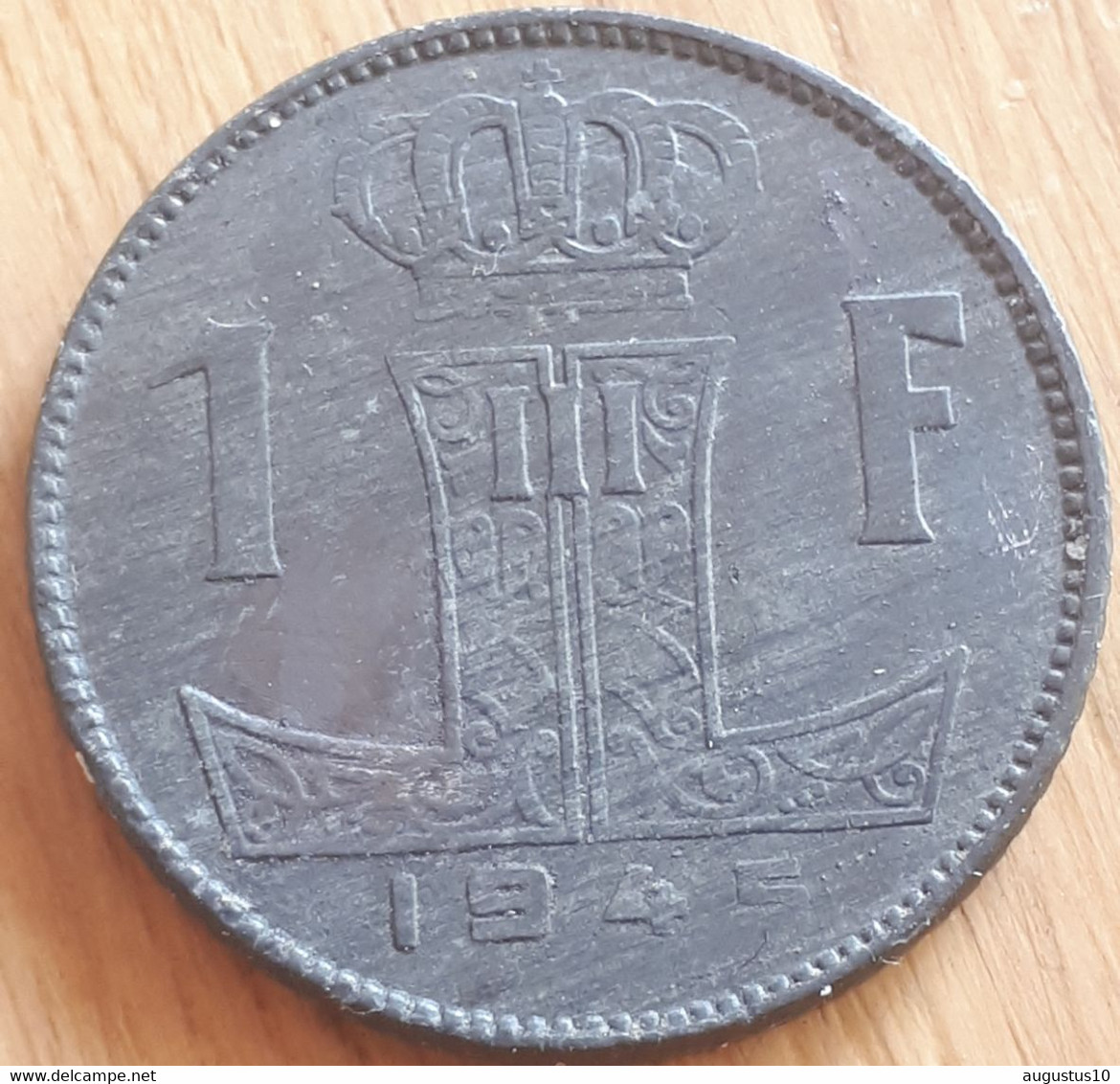 BELGIË :  1 FRANK  1945  VL/FR  KM 128 - 1 Franc