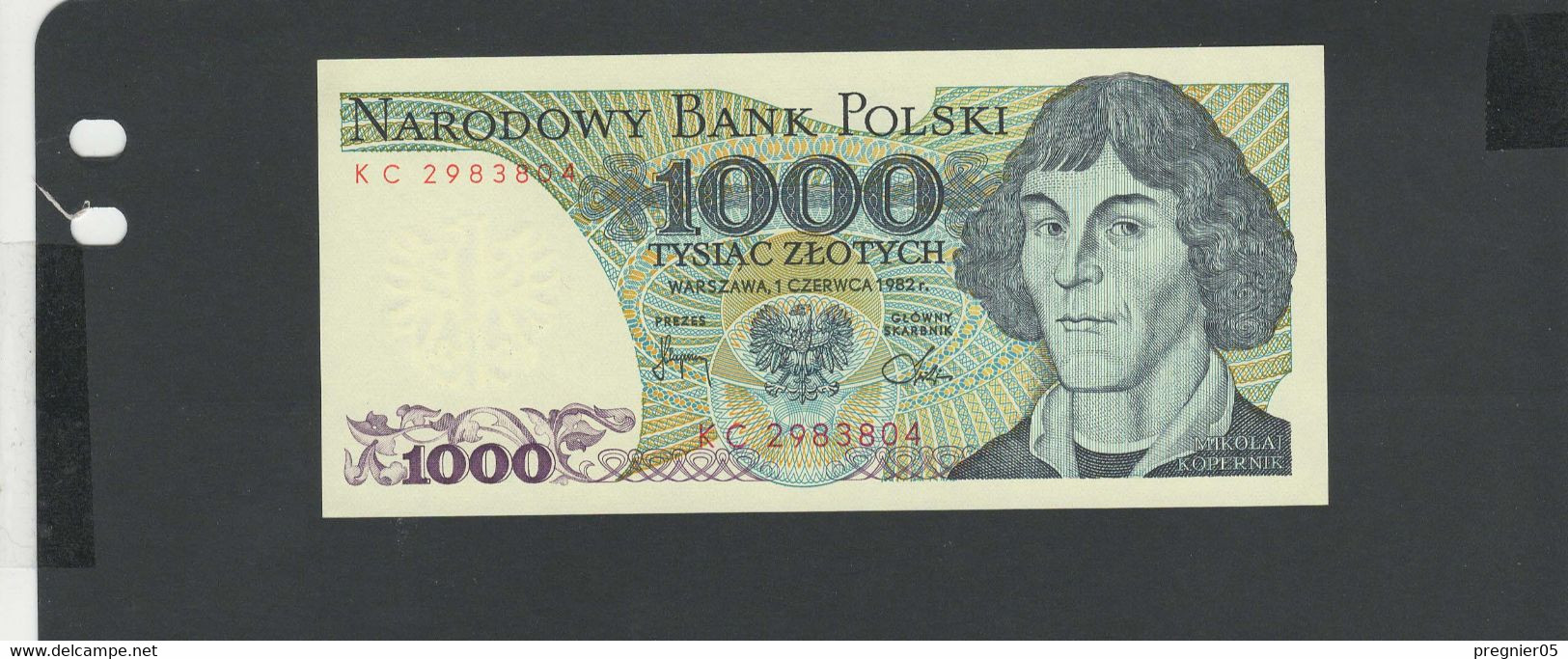 POLOGNE -  Billet 1000 Zlotys 1982 NEUF/UNC Pick-146c N° KC - Pologne