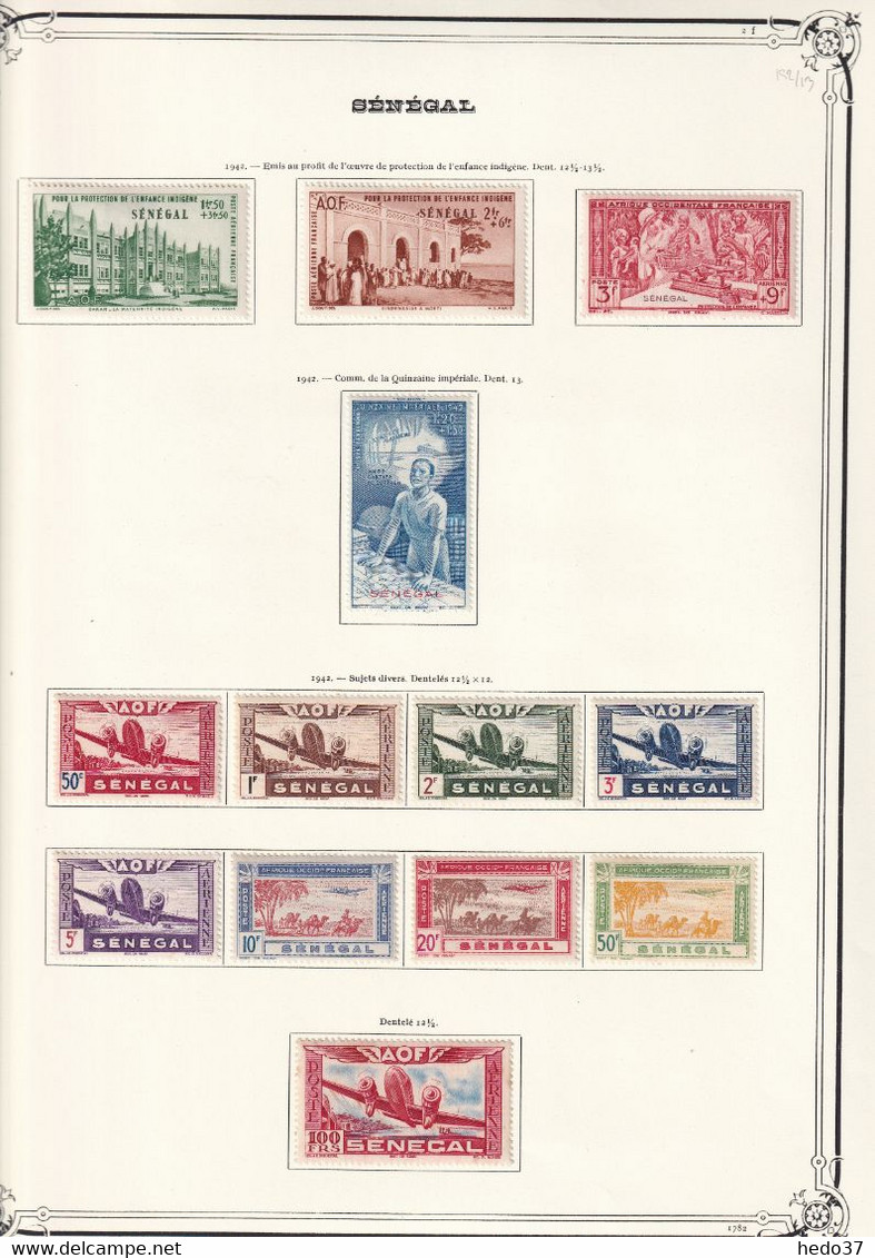 Sénégal  Collection Vendue Page Par Page - Neuf * Avec Charnière / Oblitérés - B/TB - Poste Aérienne