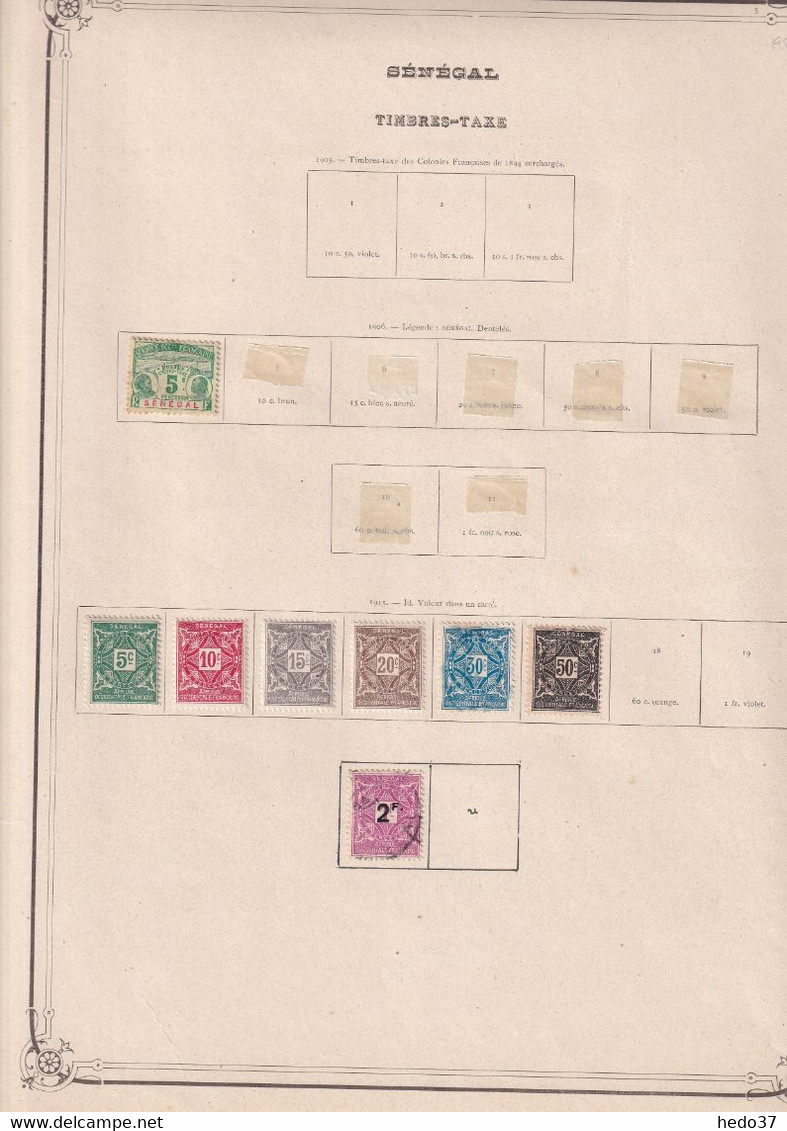 Sénégal  Collection Vendue Page Par Page - Neuf * Avec Charnière / Oblitérés - B/TB - Timbres-taxe