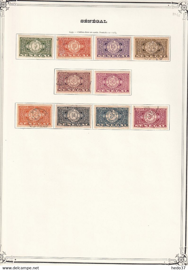 Sénégal  Collection Vendue Page Par Page - Neuf * Avec Charnière / Oblitérés - B/TB - Postage Due