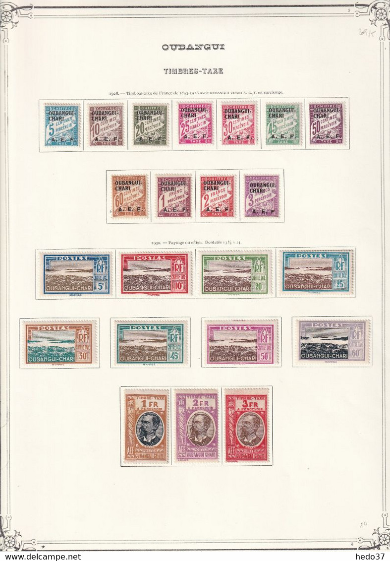 Oubangui -  Collection Vendue Page Par Page - Neuf * Avec Charnière / Oblitéré - B/TB - Unused Stamps