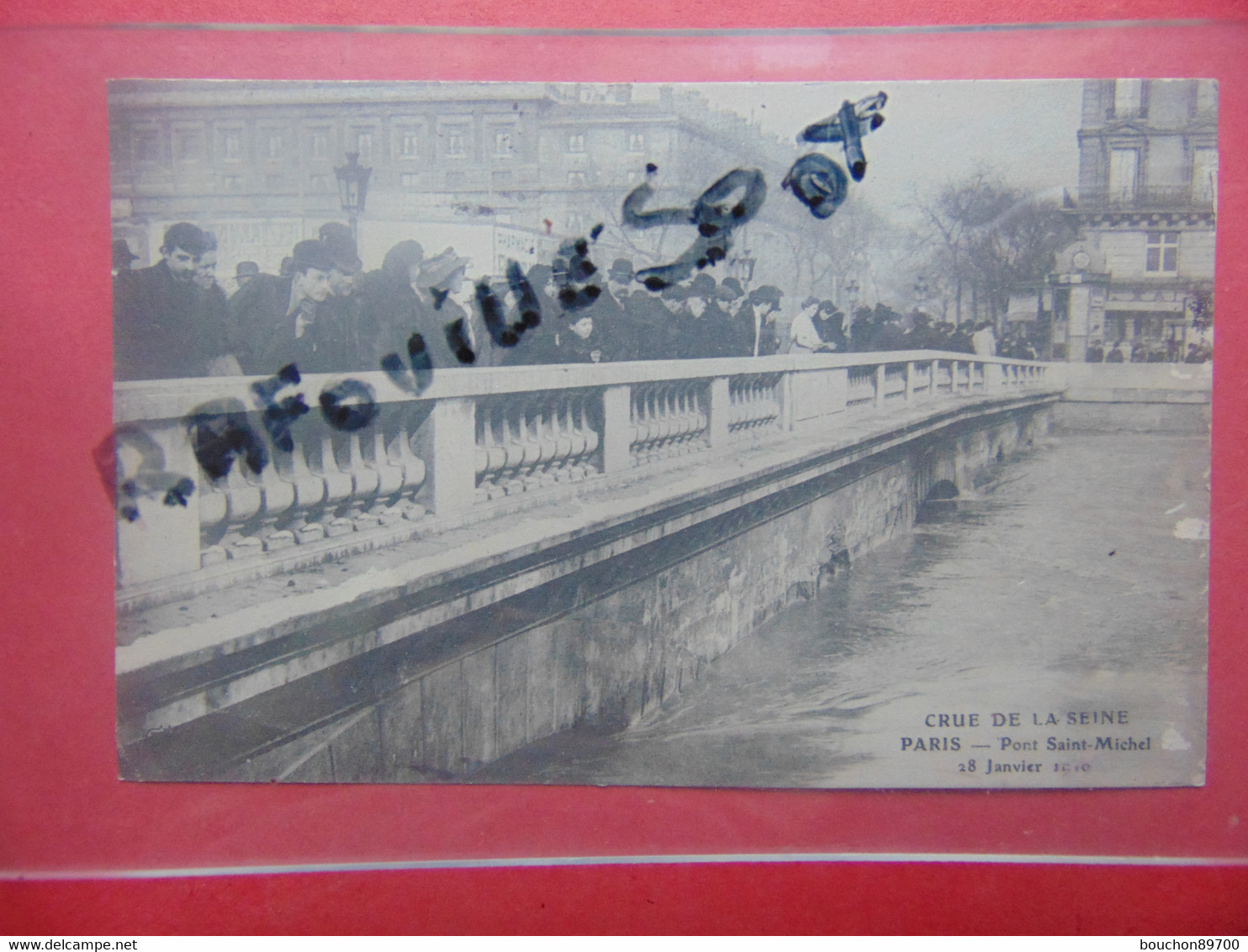 Cp Crue De La Seine Pont St Michel 28 Janvier V1910 - Inondations