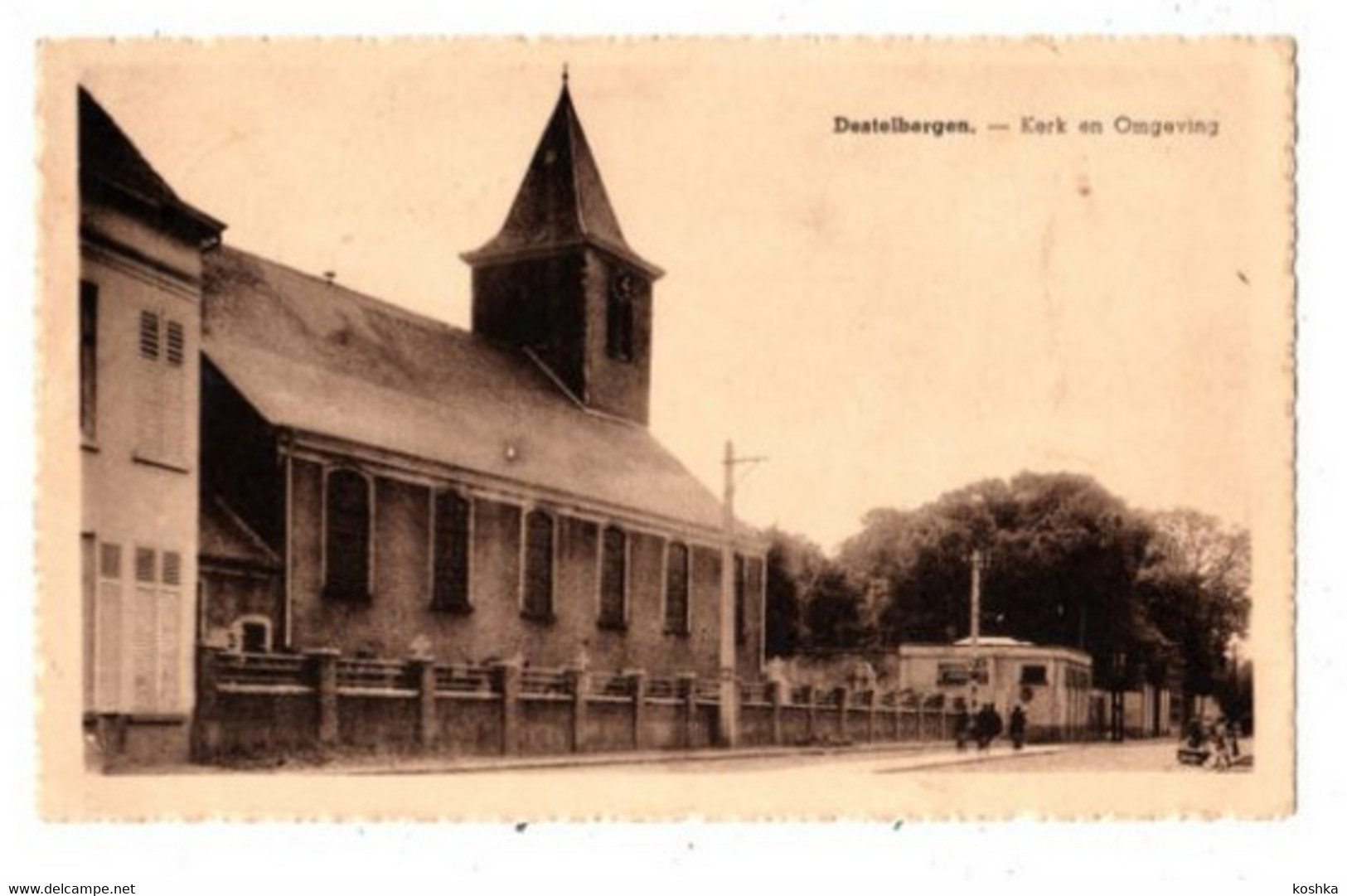 DESTELBERGEN - Kerk En Omgeving - Verzonden In 1953 - Destelbergen