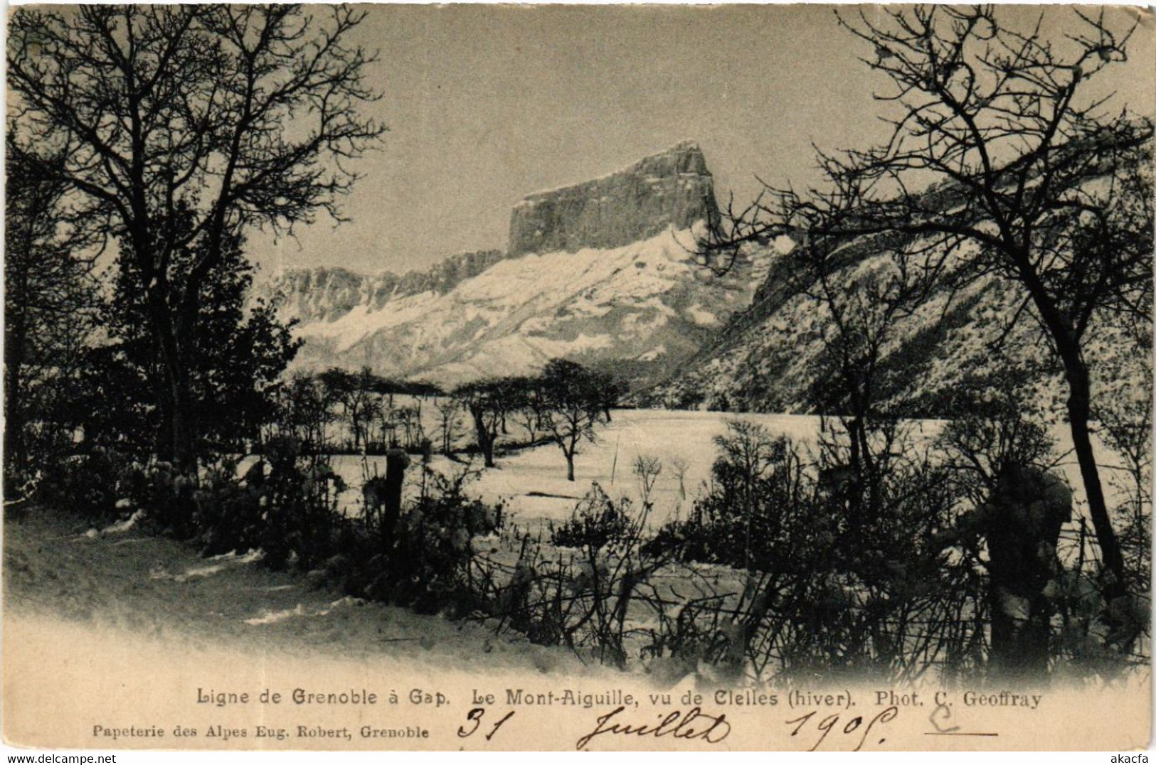 CPA Ligne De GRENOBLE A GAP - Le Mont-AIGUILLE Vu De CLELLES (hiver) (583873) - Clelles