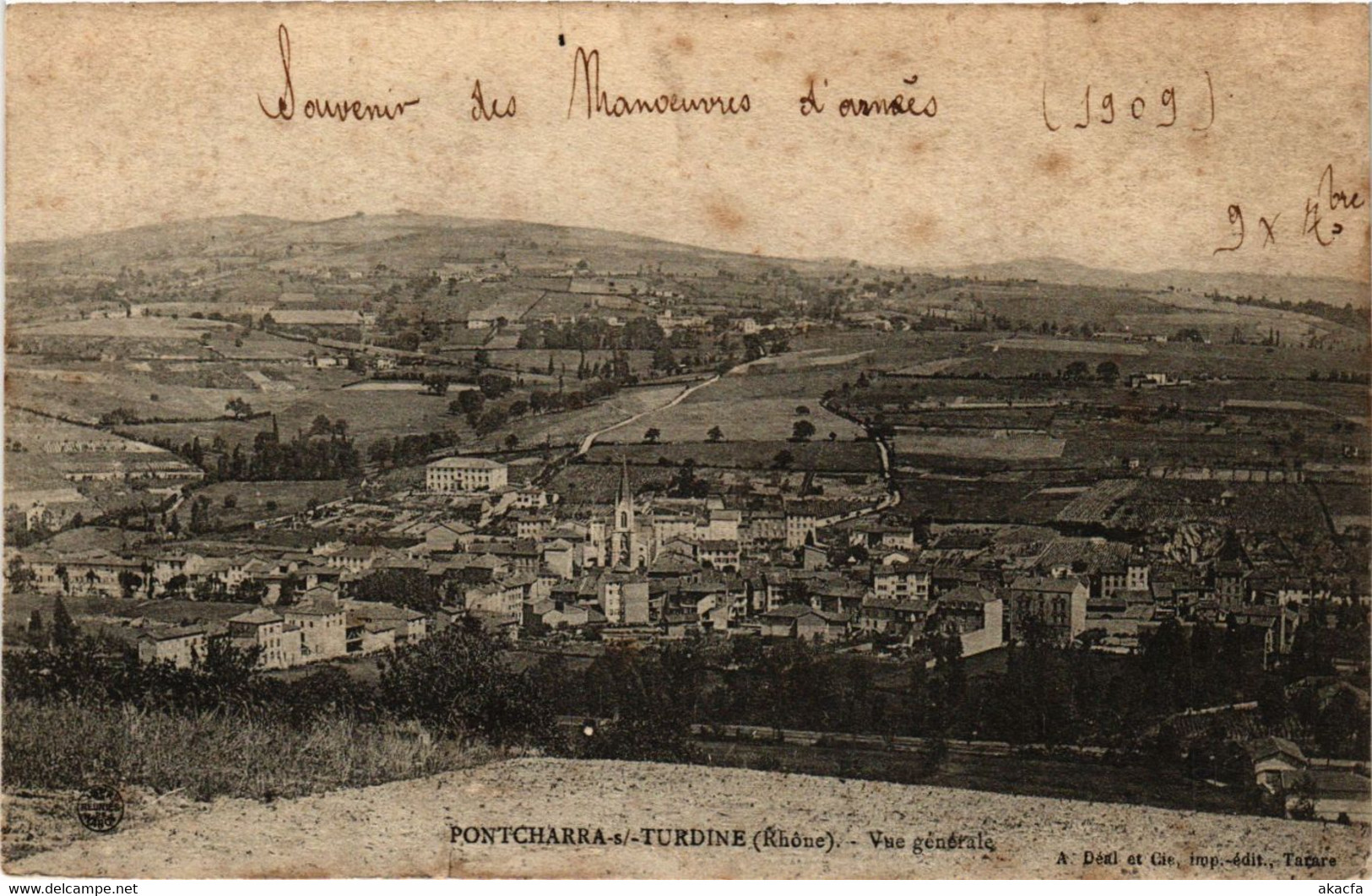 CPA PONTCHARRA-sur-TURDINE - Vue Générale (690017) - Pontcharra-sur-Turdine