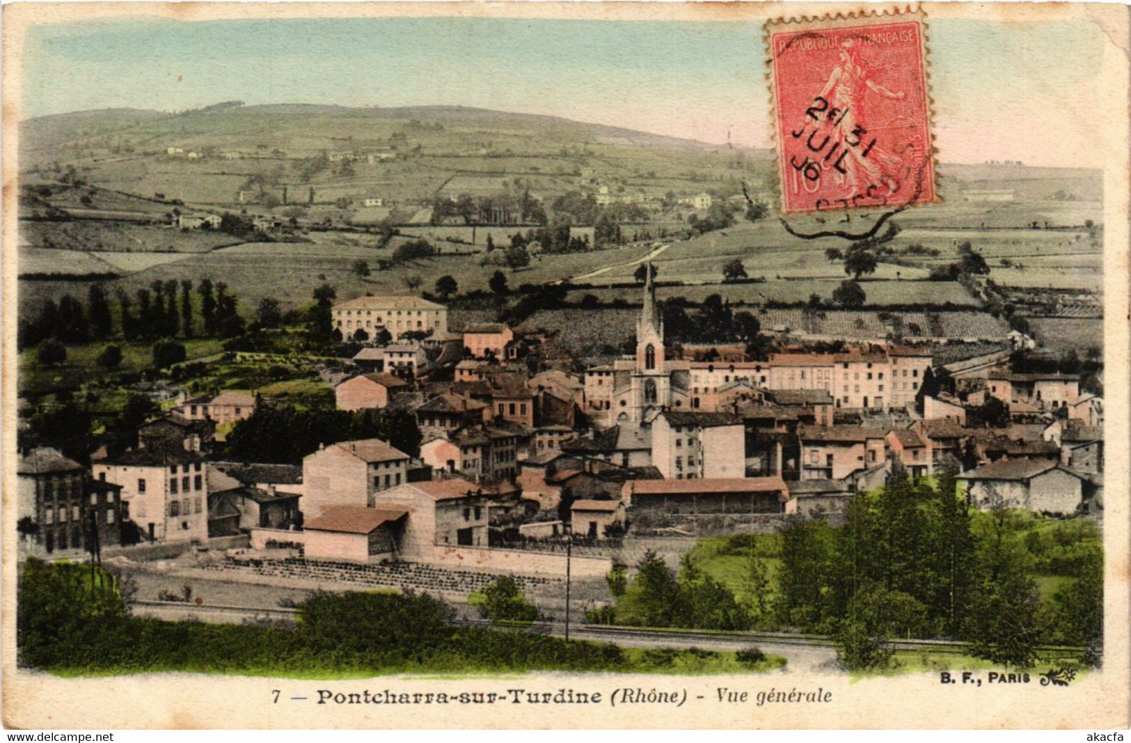 CPA PONTCHARRA-sur-TURDINE - Vue Générale (690285) - Pontcharra-sur-Turdine