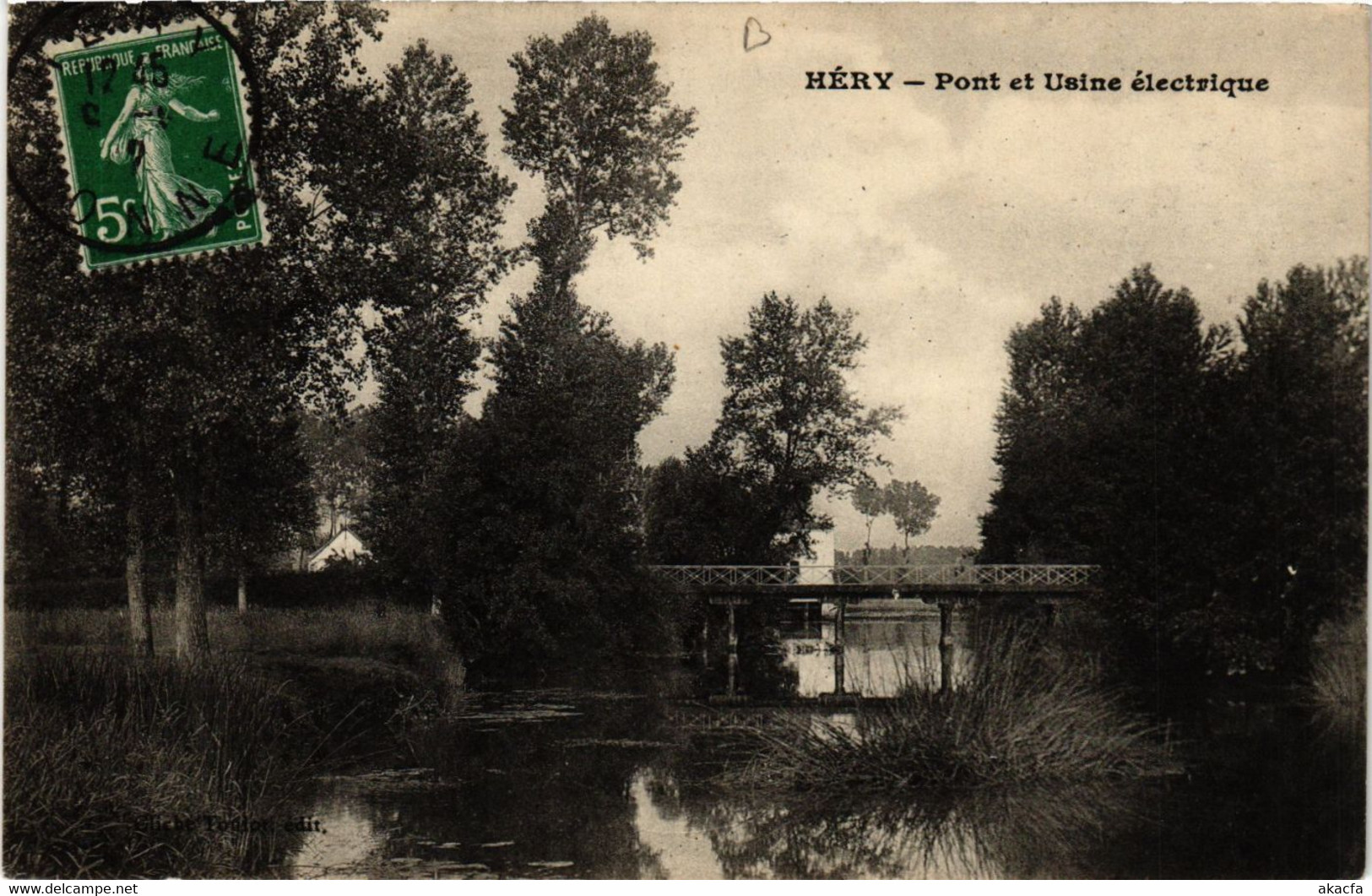 CPA HÉRY - Pont Et Usine électrique (658828) - Hery