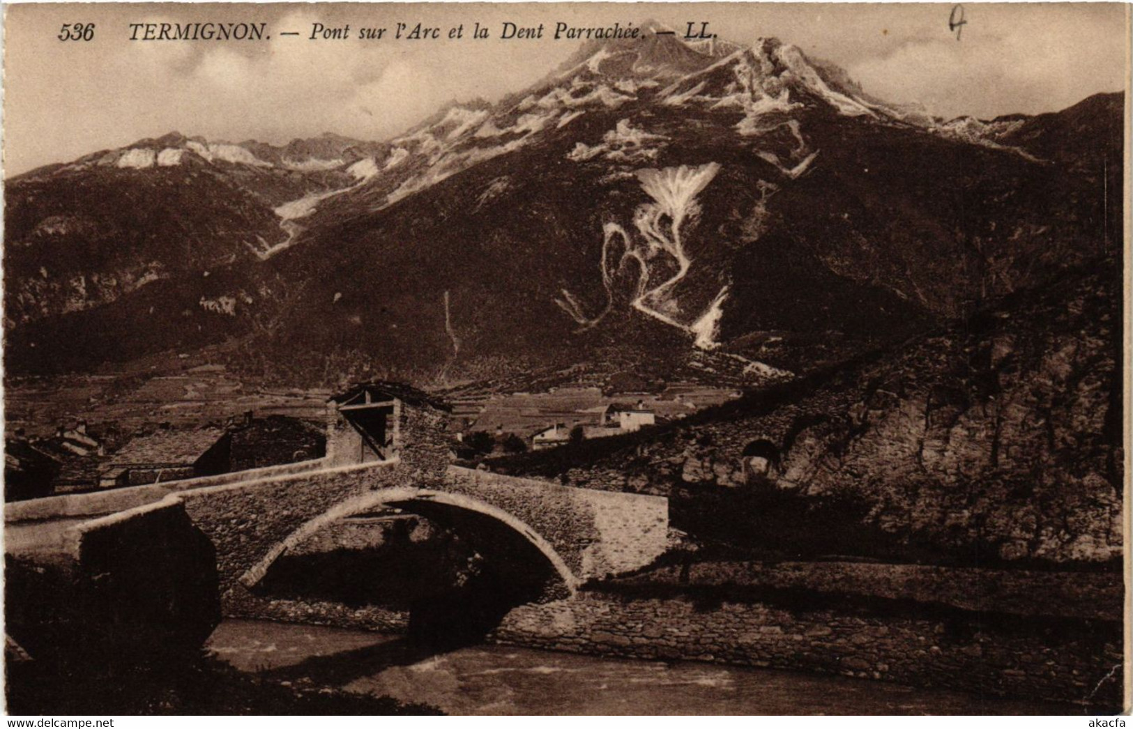 CPA TERMIGNON - Pont Sur L'Arc Et La Dent Parrachée (659189) - Val Cenis