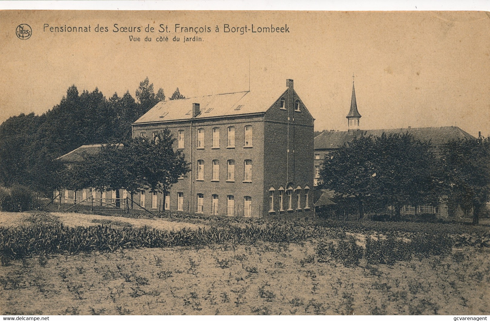 BORGT LOMBEEK  PENSIONNAT DES SOEURS DE ST.FRANCOIS  - VUE DU COTE DU JARDIN    2 SCANS - Roosdaal