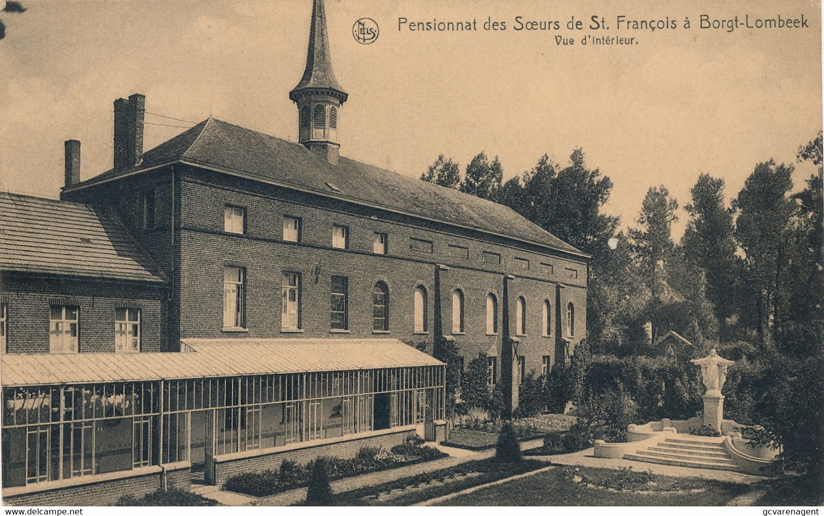 BORGT LOMBEEK  PENSIONNAT DES SOEURS DE ST.FRANCOIS  - VUE D'INTERIEUR    2 SCANS - Roosdaal