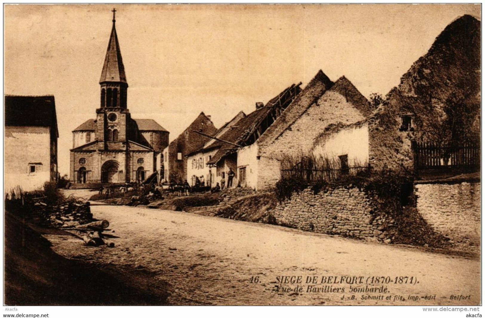 CPA Siege De BELFORT Vue De Bavilliers Bombardé (722546) - Belfort – Siège De Belfort