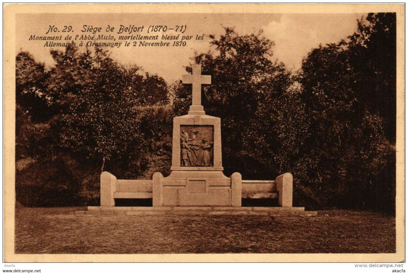 CPA Siege De BELFORT Monument De L'Abbé Miclo (722552) - Belfort – Siège De Belfort