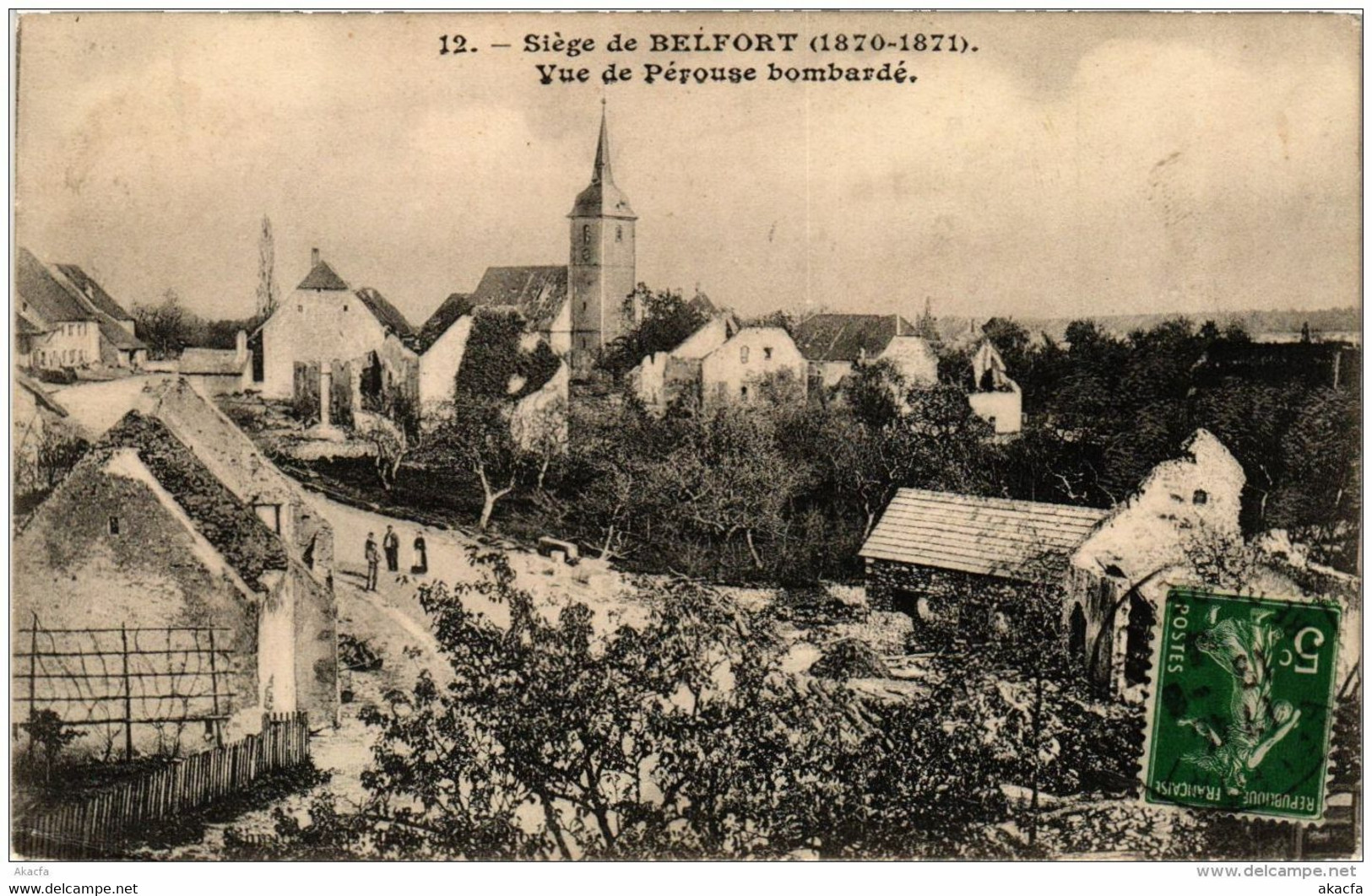 CPA Siege De BELFORT Vue De Pérouse Bombardé (722558) - Belfort – Siège De Belfort