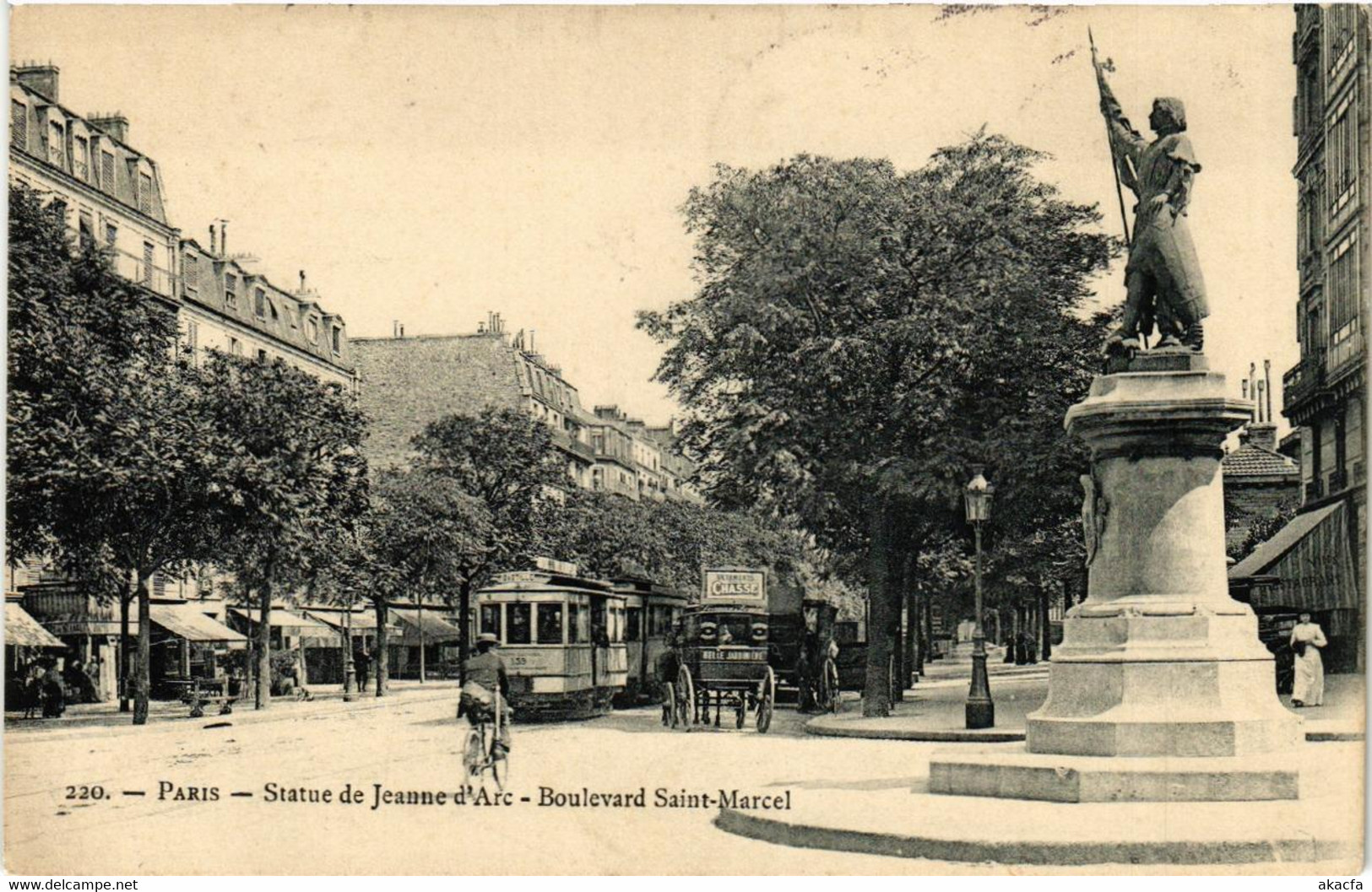 CPA PARIS 5e Statue De Jeanne D'Arc. Boulevard St-Marcel (537729) - Statues